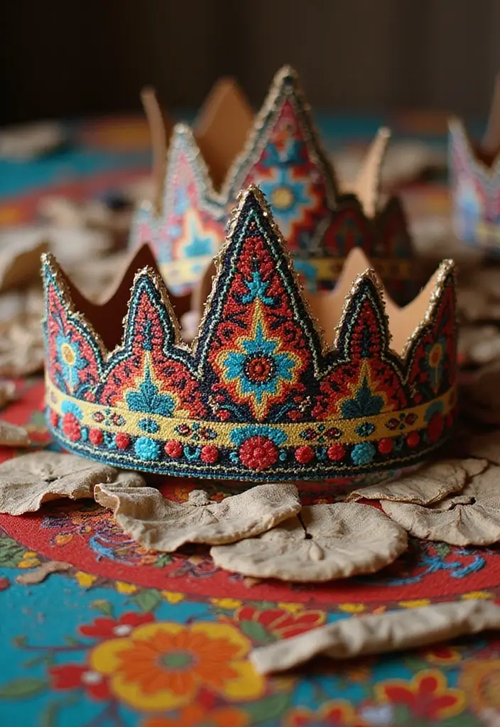26 Paper Crown Crafts DIY Ideas for Fun and Playful Moments - 13. Cultural Heritage Crown