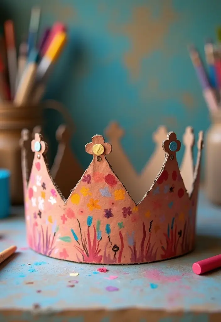 26 Paper Crown Crafts DIY Ideas for Fun and Playful Moments - 15. DIY Cardboard Crown