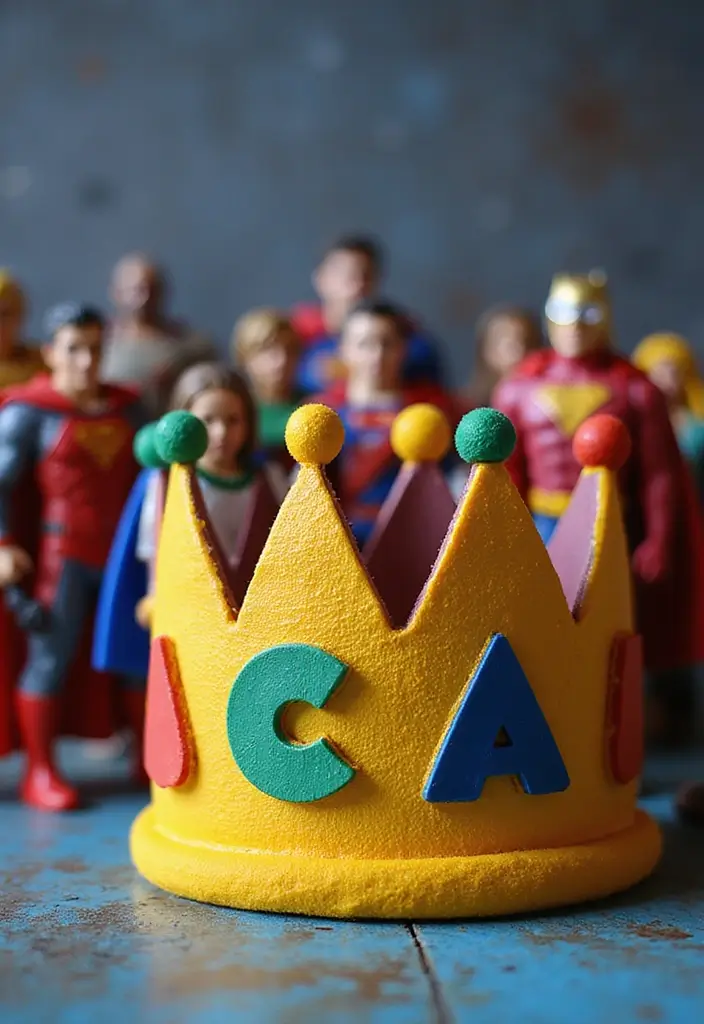 26 Paper Crown Crafts DIY Ideas for Fun and Playful Moments - 7. Superhero Crown