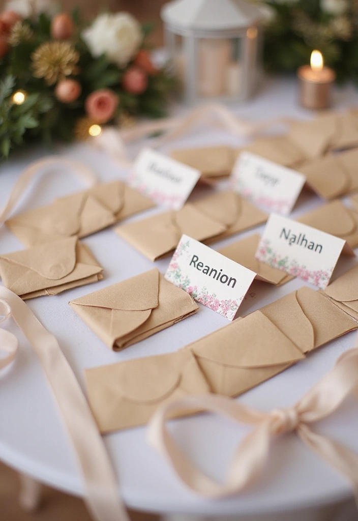 26 Paper Name Tag DIY Projects That Look Cute and Custom - 21. Miniature Envelopes Tags