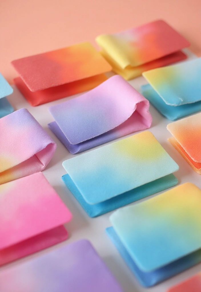 26 Paper Name Tag DIY Projects That Look Cute and Custom - 5. Ombre Effect Tags