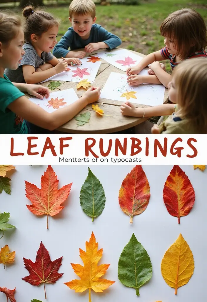 26 Preschool Crafts DIY Ideas That Help Build Early Skills - 14. Leaf Rubbings