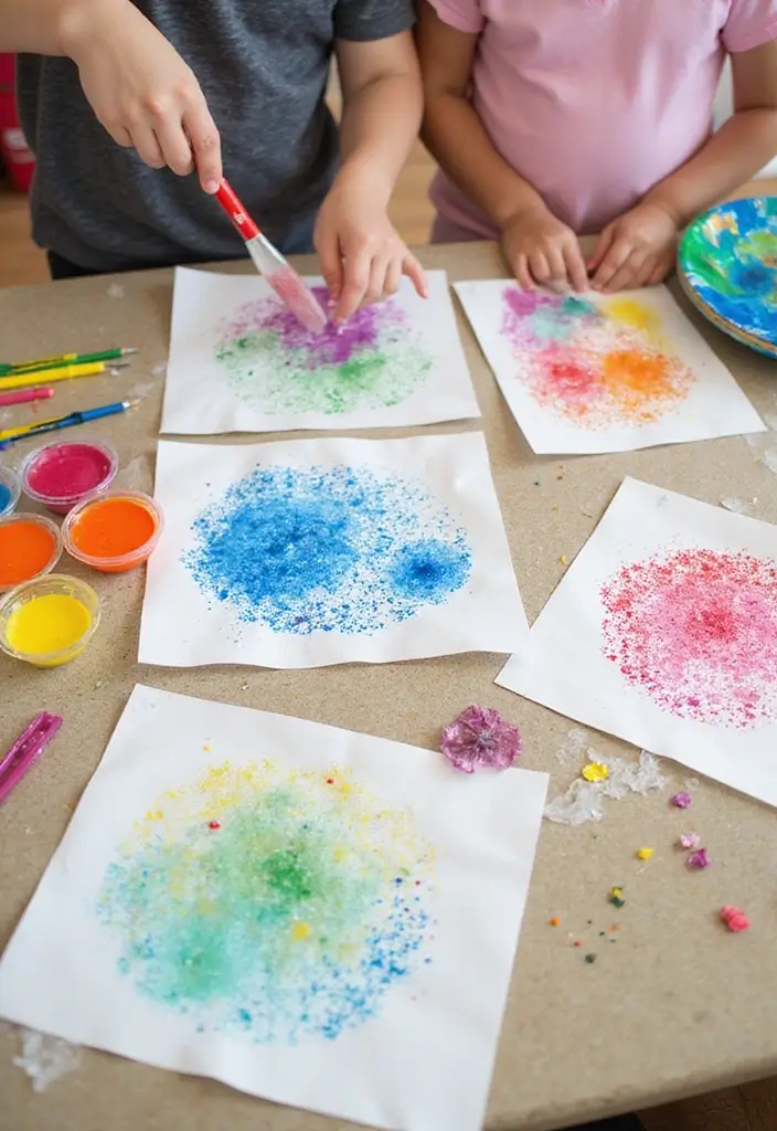 26 Preschool Crafts DIY Ideas That Help Build Early Skills - 24. DIY Bubble Wrap Printing