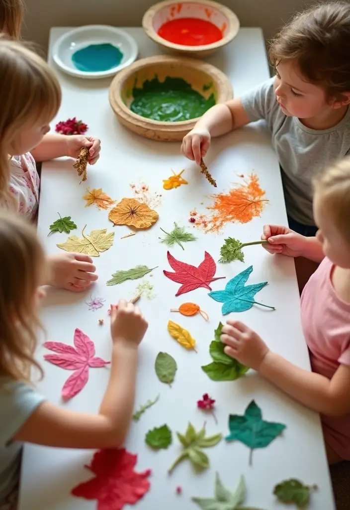 26 Preschool Crafts DIY Ideas That Help Build Early Skills - 7. DIY Nature Stamps