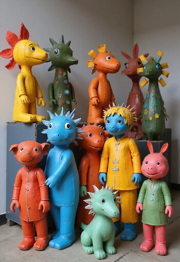 27 Art and Craft Ideas for Children That Inspire Young Artists - 17. Recycled Material Sculptures