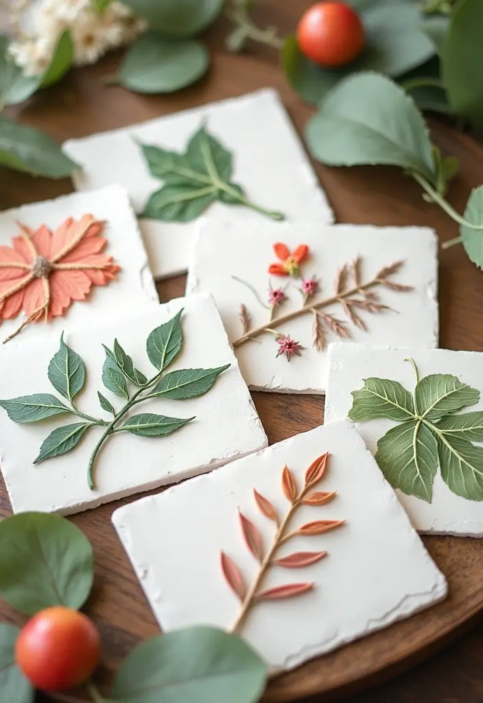 27 Art and Craft Ideas for Children That Inspire Young Artists - 22. Creating Postcards with Nature
