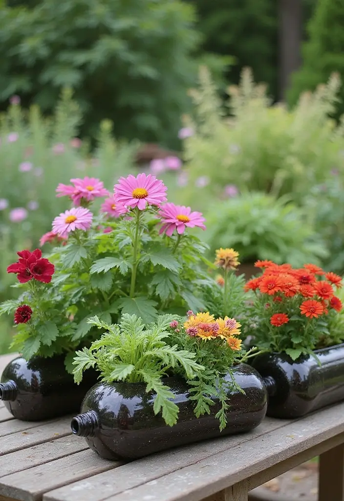 27 Art and Craft Ideas for Children That Inspire Young Artists - 6. Upcycled Bottle Planters