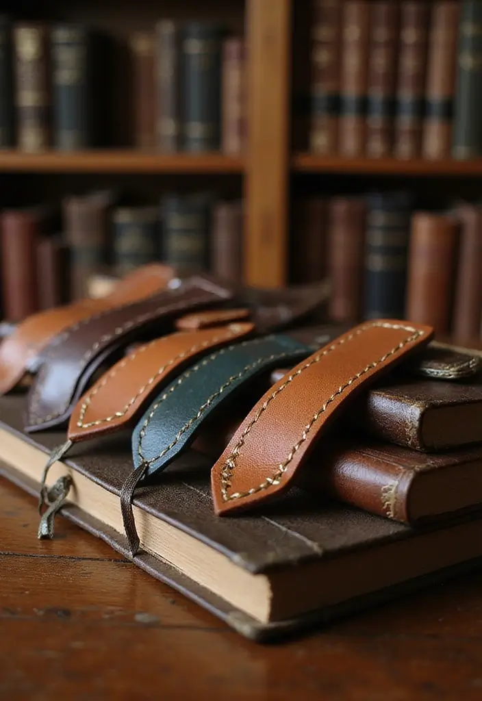 27 DIY Bookmarks Paper Ideas That Readers Will Adore - 20. Faux Leather Bookmarks