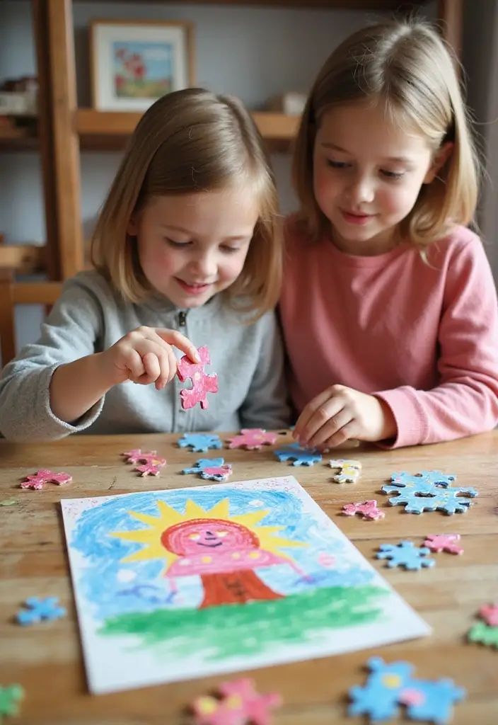 27 DIY Kids Crafts That Keep Children Entertained for Hours - 15. DIY Puzzle Making