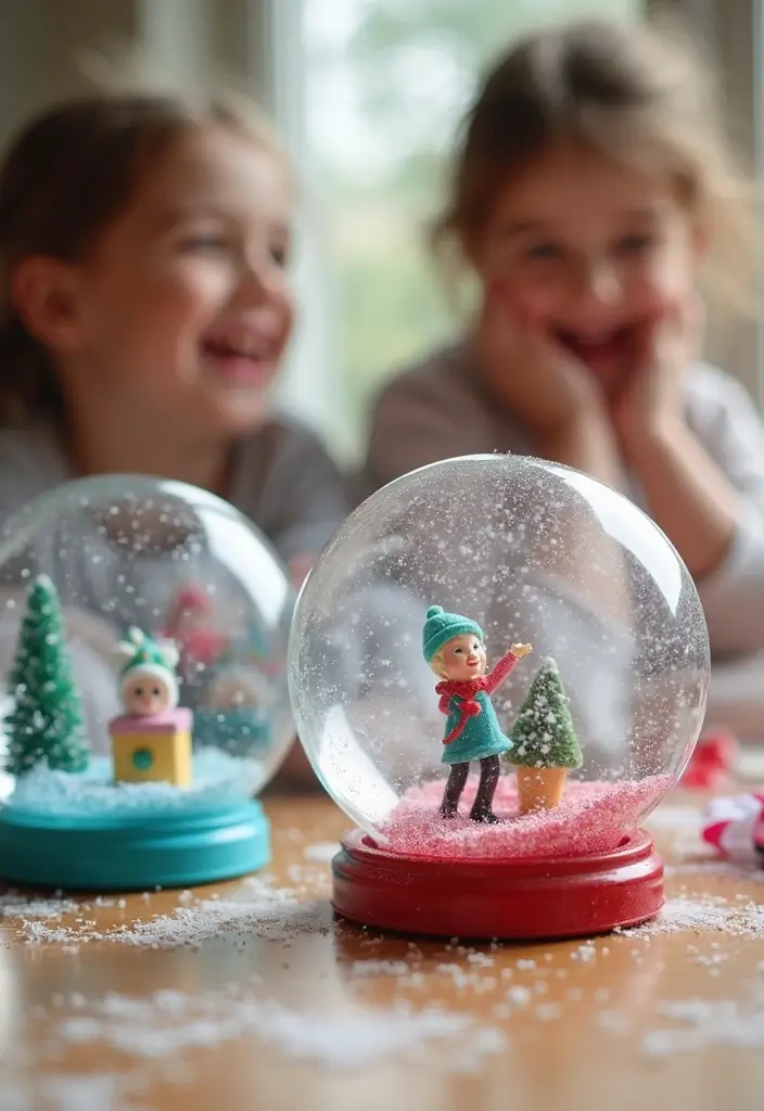 27 DIY Kids Crafts That Keep Children Entertained for Hours - 17. DIY Snow Globes