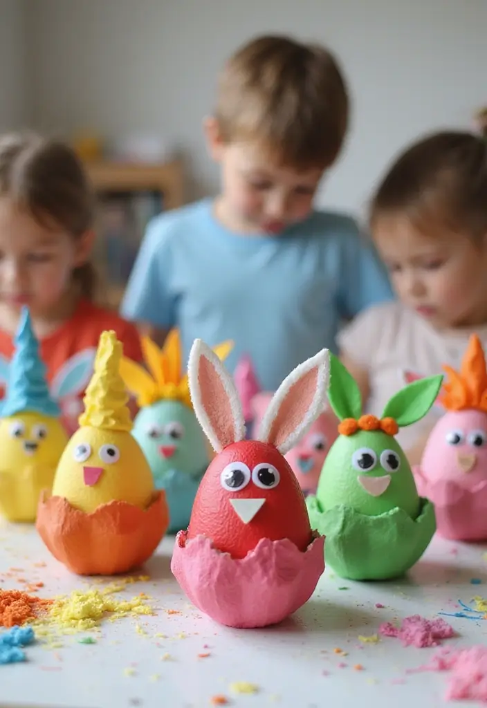 27 DIY Kids Crafts That Keep Children Entertained for Hours - 2. Egg Carton Creatures