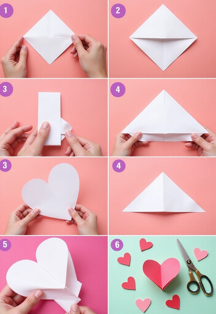 27 DIY Paper Hearts for Decor That Express Love Creatively - 1. Classic Folded Paper Hearts