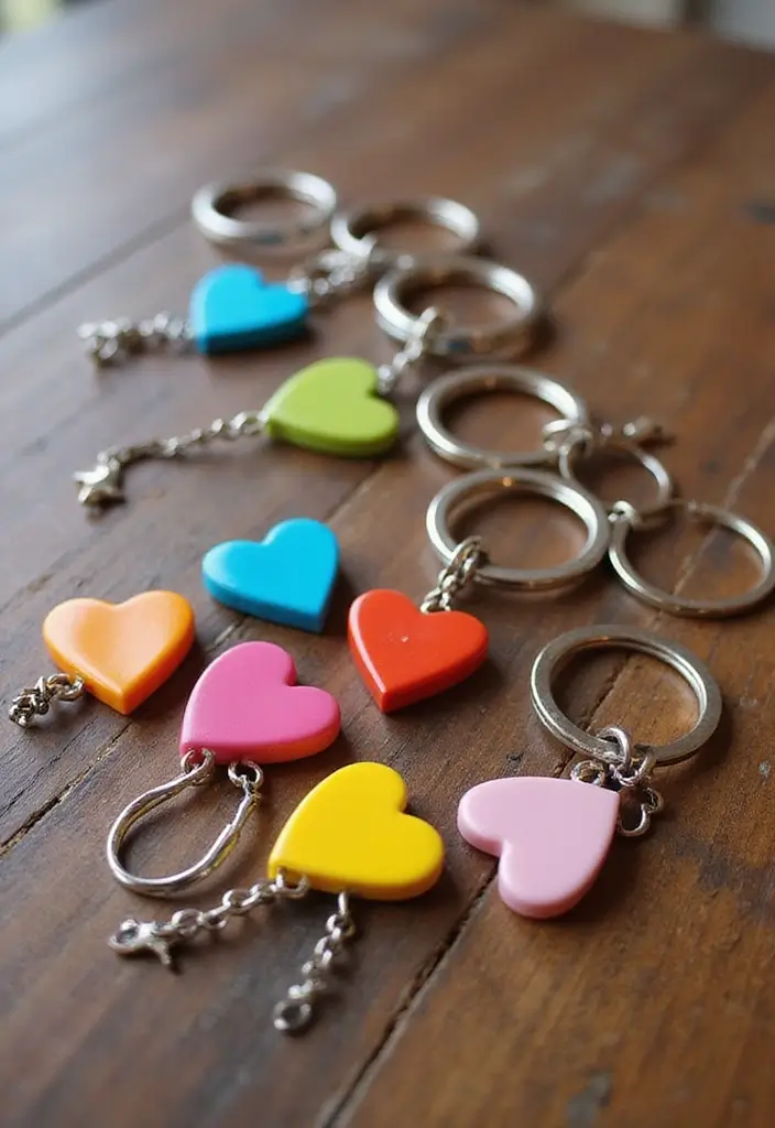 27 DIY Paper Hearts for Decor That Express Love Creatively - 18. Heart-Shaped Keychains