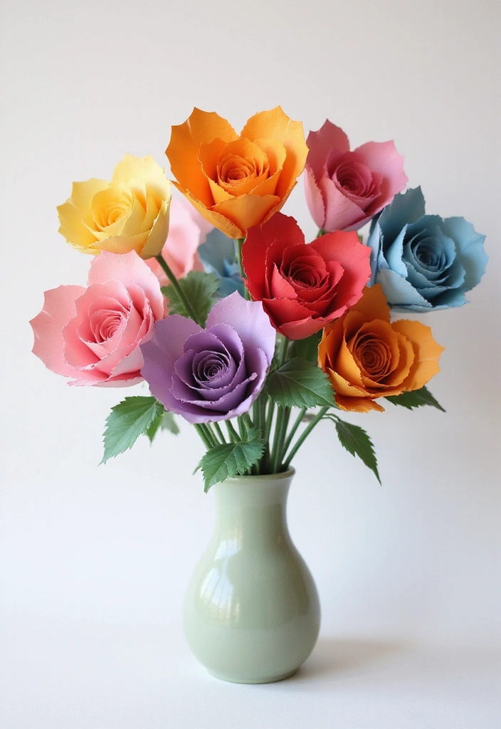 27 DIY Paper Hearts for Decor That Express Love Creatively - 2. Heart-Shaped Paper Flowers