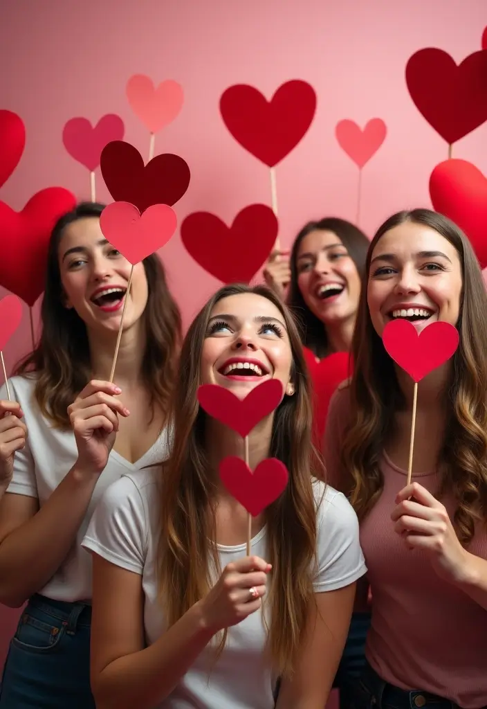 27 DIY Paper Hearts for Decor That Express Love Creatively - 20. Heart-Shaped Photo Booth Props