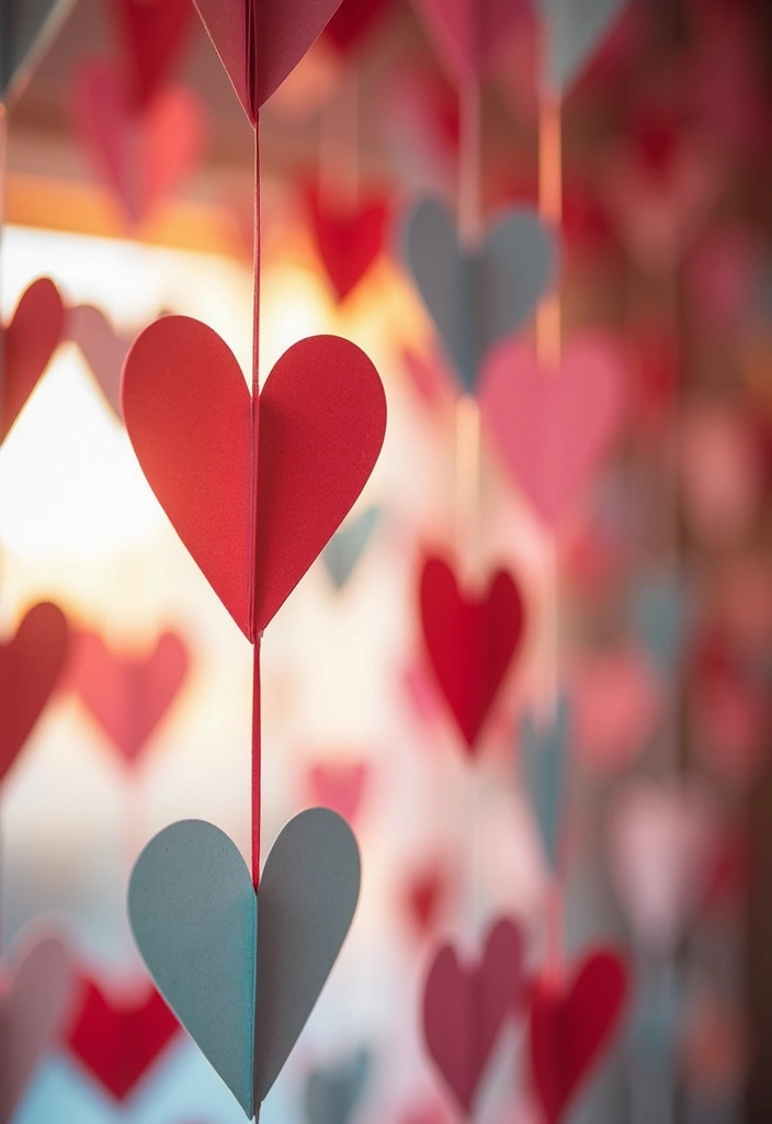 27 DIY Paper Hearts for Decor That Express Love Creatively - 22. Heart-Shaped Paper Chains