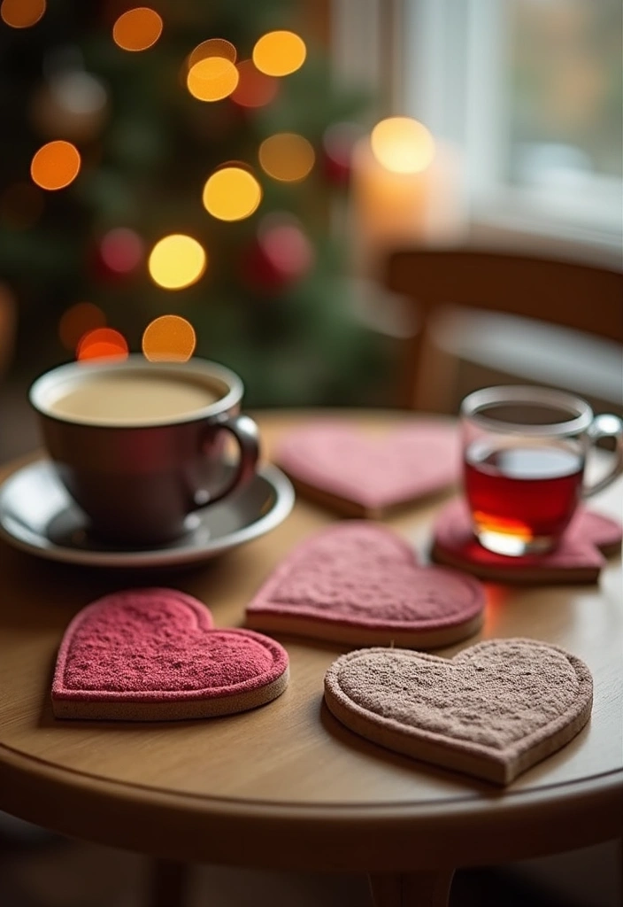 27 DIY Paper Hearts for Decor That Express Love Creatively - 24. Heart-Shaped Coasters