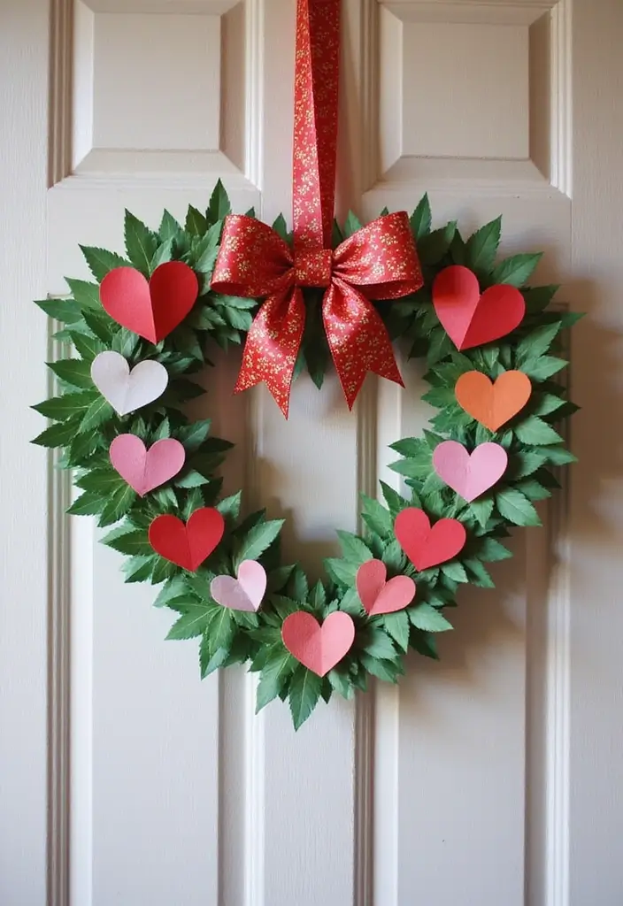 27 DIY Paper Hearts for Decor That Express Love Creatively - 4. Paper Heart Wreath