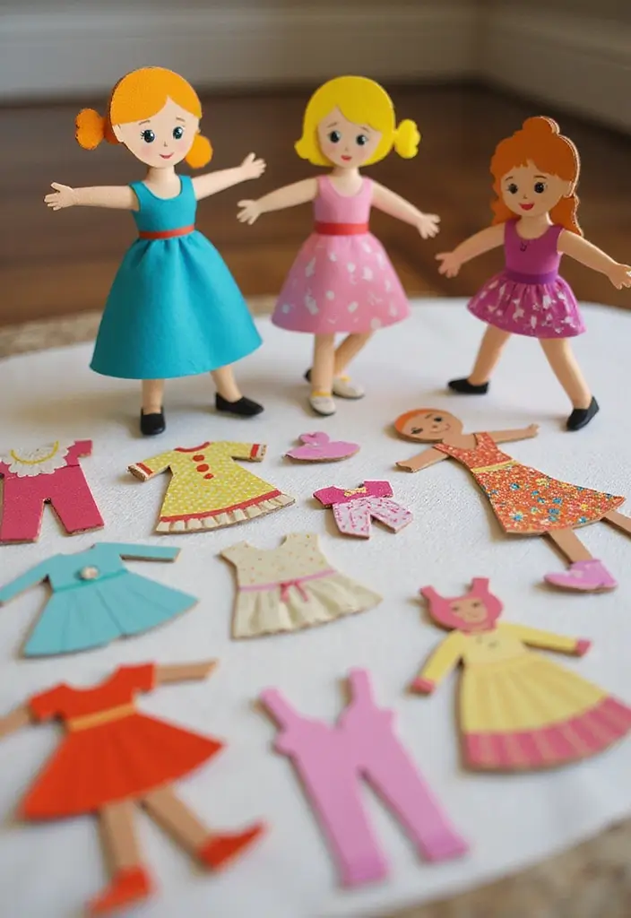 27 Easy Paper Crafts DIY Ideas That Anyone Can Make at Home - 17. Paper Dolls: Timeless Play