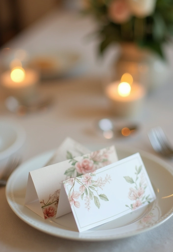 27 Paper Fan Decoration DIY Ideas for Parties and Events - 7. Mini Fan Place Cards