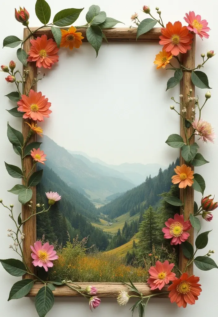 27 Paper Frame Making DIY Projects for Personalized Touches - 11. Nature-Inspired Frame