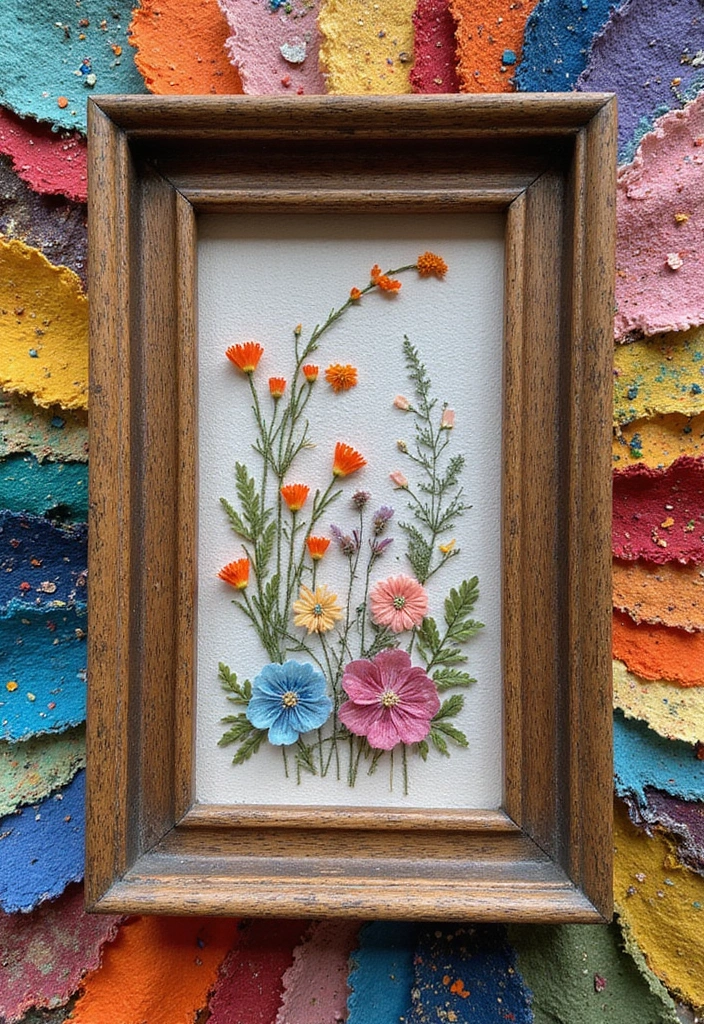 27 Paper Frame Making DIY Projects for Personalized Touches - 17. Fabric Swatches Frame