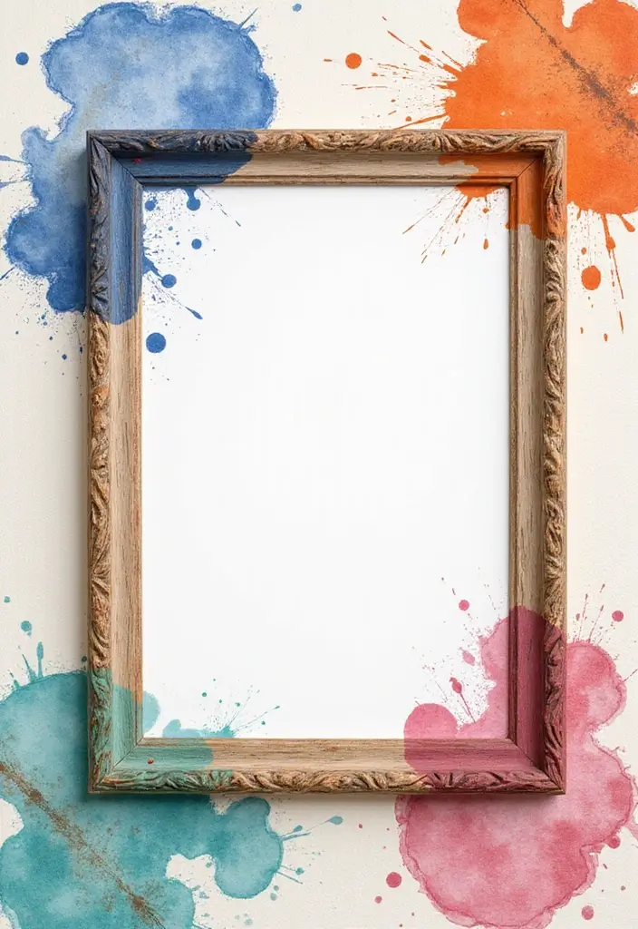 27 Paper Frame Making DIY Projects for Personalized Touches - 20. Hand-painted Frame