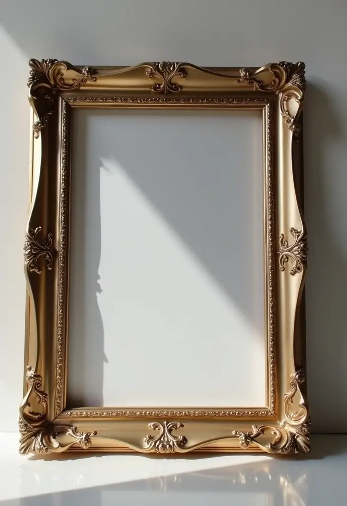 27 Paper Frame Making DIY Projects for Personalized Touches - 24. Metallic Foil Frame