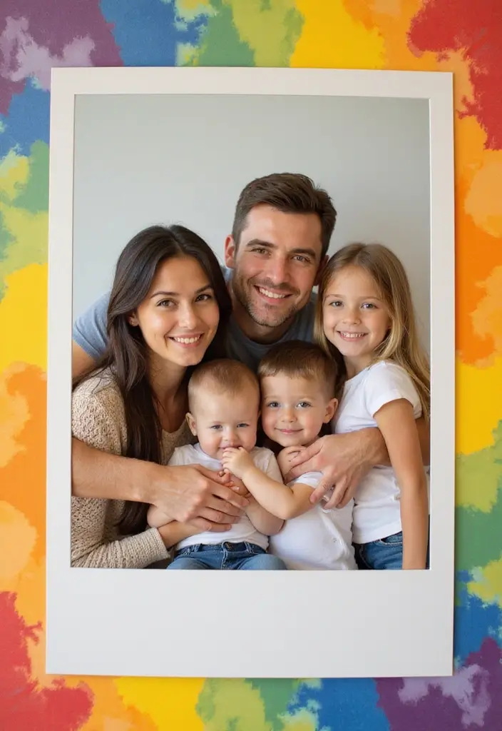 27 Paper Frame Making DIY Projects for Personalized Touches - 26. Rainbow Paper Frame