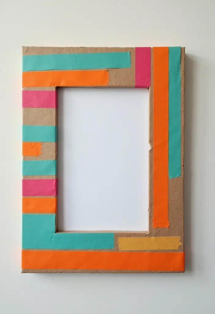 27 Paper Frame Making DIY Projects for Personalized Touches - 5. Recycled Cardboard Frame