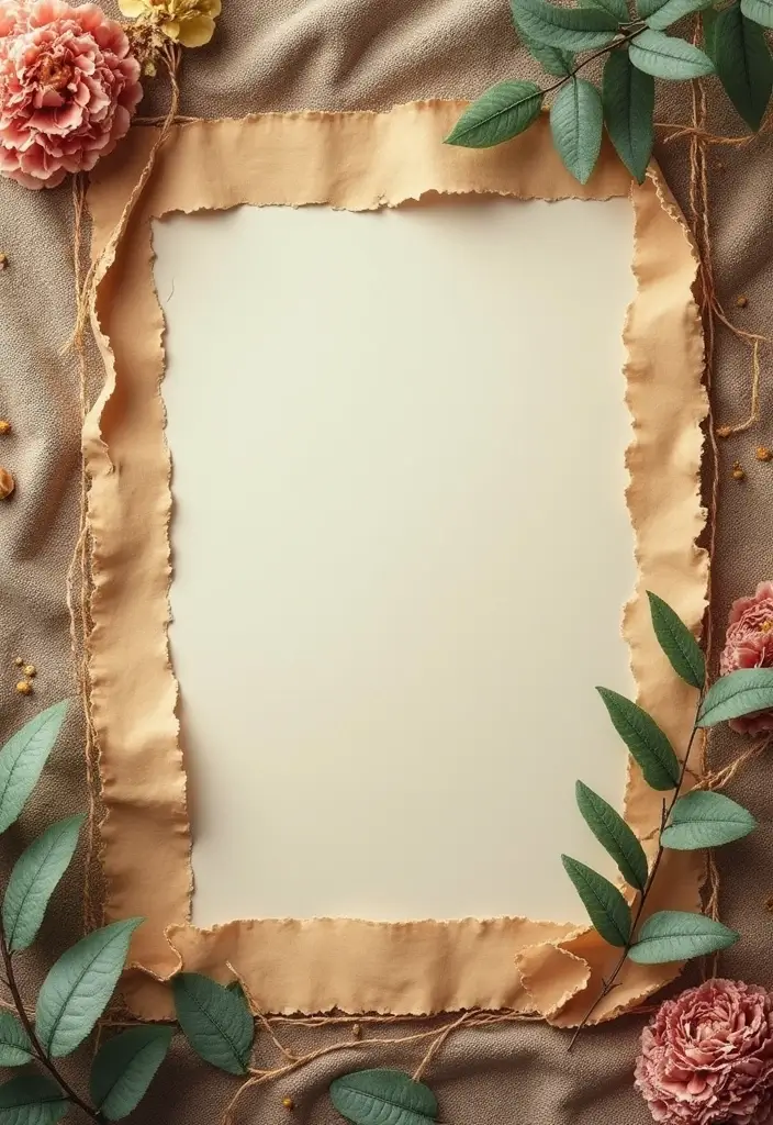 27 Paper Frame Making DIY Projects for Personalized Touches - 6. Fabric and Paper Frame