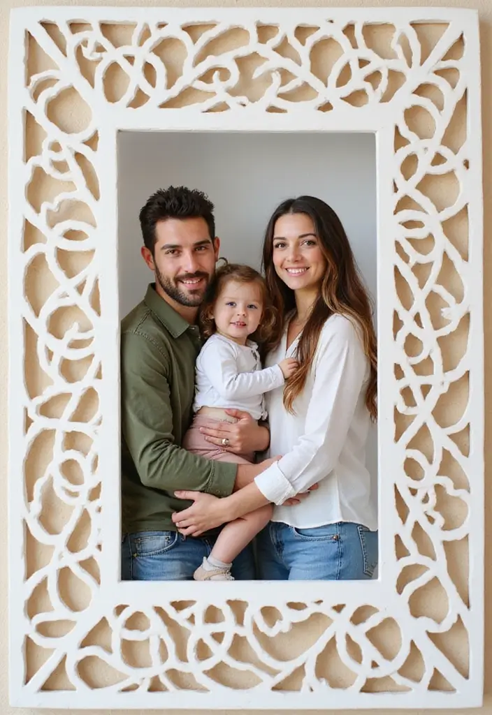 27 Paper Frame Making DIY Projects for Personalized Touches - 7. Lattice Design Frame