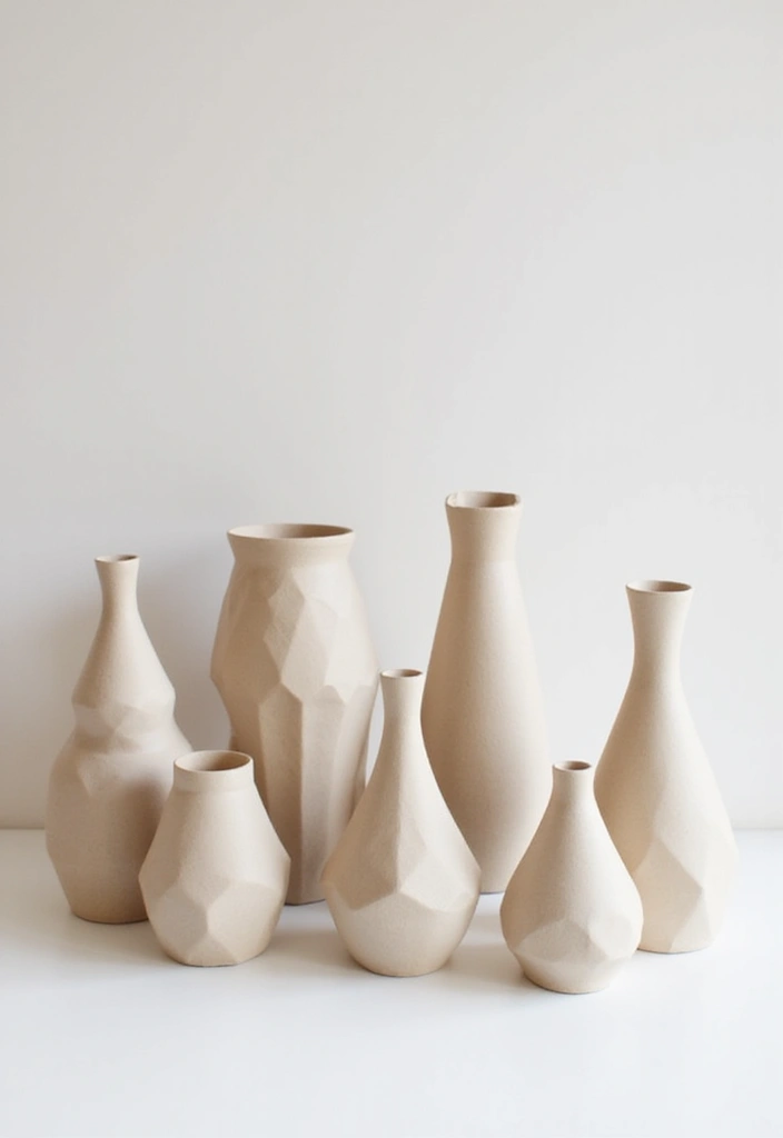 27 Paper Vase Crafts DIY Ideas for Elegant Handmade Decor - 15. Minimalist Paper Vases