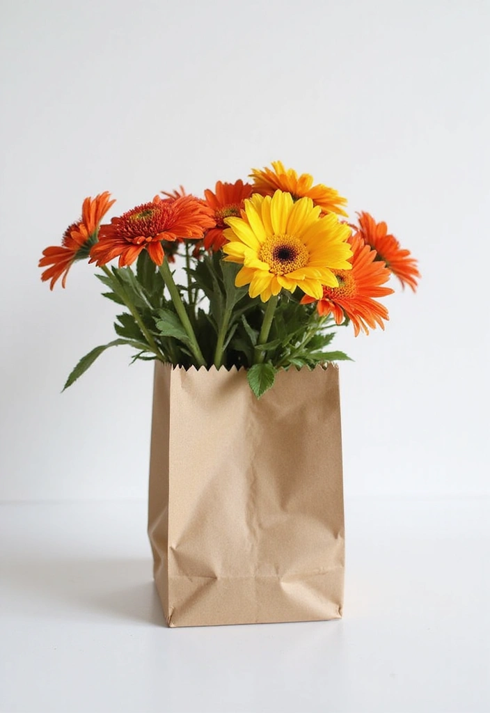 27 Paper Vase Crafts DIY Ideas for Elegant Handmade Decor - 7. DIY Paper Bag Vase