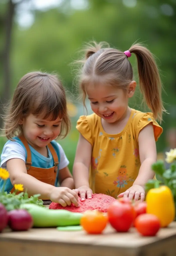 27 Play Dough DIY Ideas That Are Fun and Educational - 16. Play Dough Garden