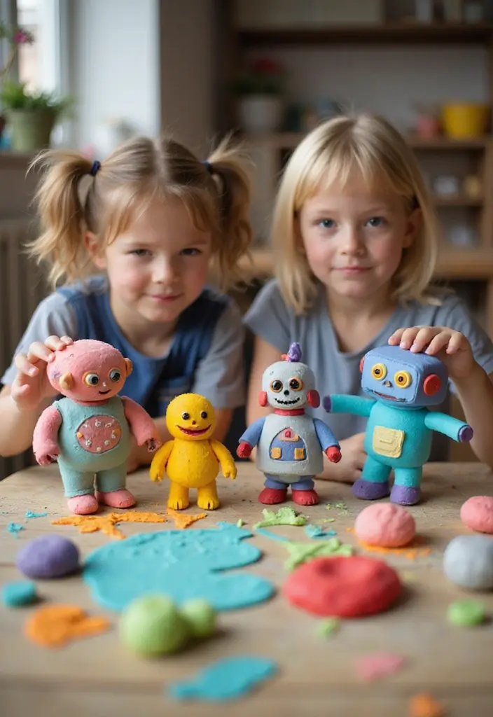 27 Play Dough DIY Ideas That Are Fun and Educational - 19. Play Dough Robot Building