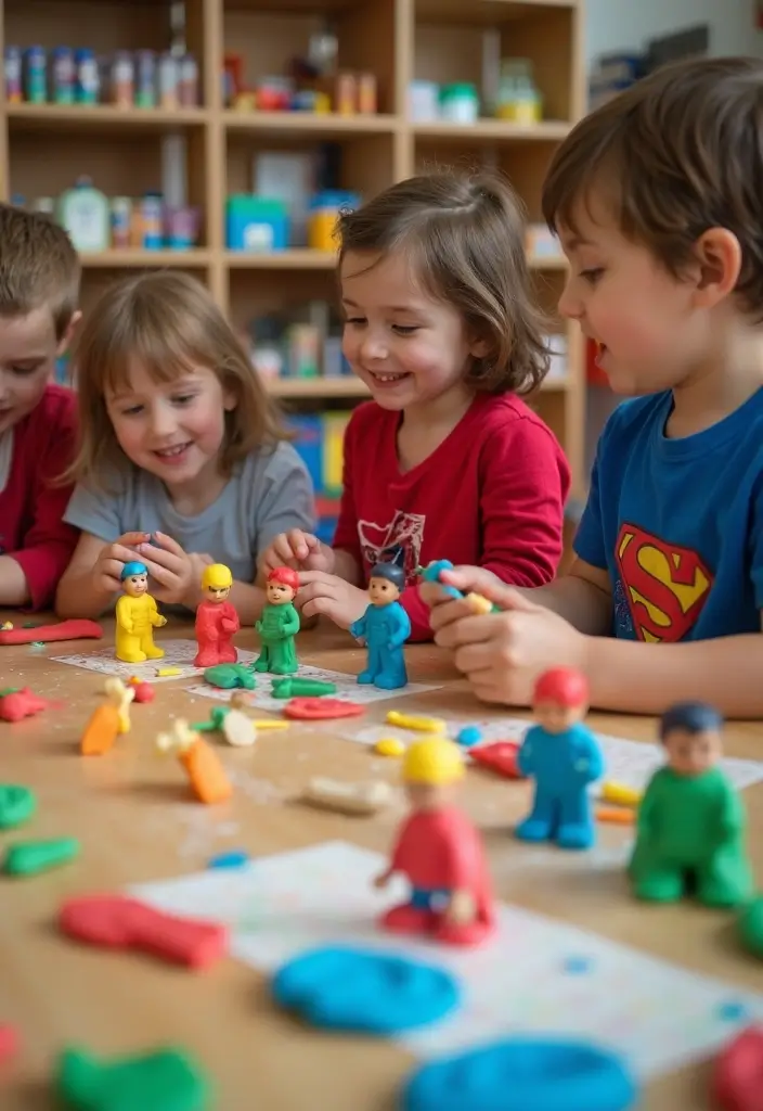 27 Play Dough DIY Ideas That Are Fun and Educational - 21. Play Dough Superheroes