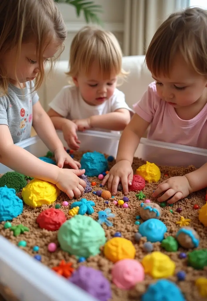 27 Play Dough DIY Ideas That Are Fun and Educational - 8. Play Dough Sensory Bins