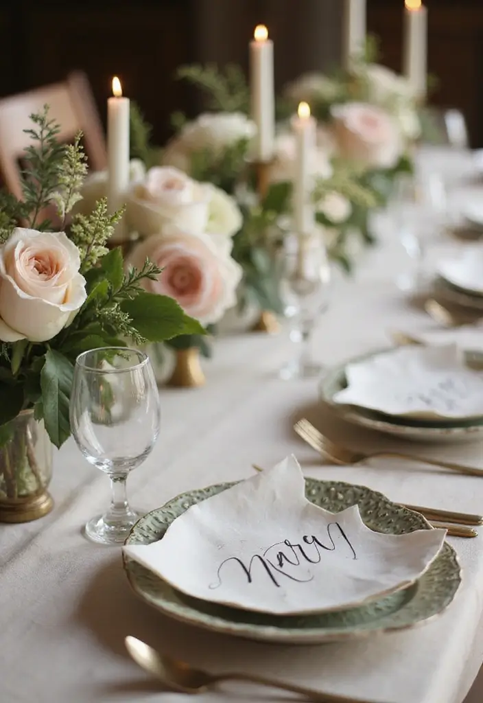 27 Wedding Paper Decorations DIY Ideas for Elegant Celebrations - 16. Paper Leaf Place Settings