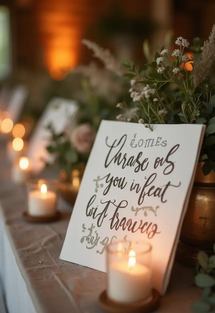 27 Wedding Paper Decorations DIY Ideas for Elegant Celebrations - 24. Lovely Paper Quote Signs