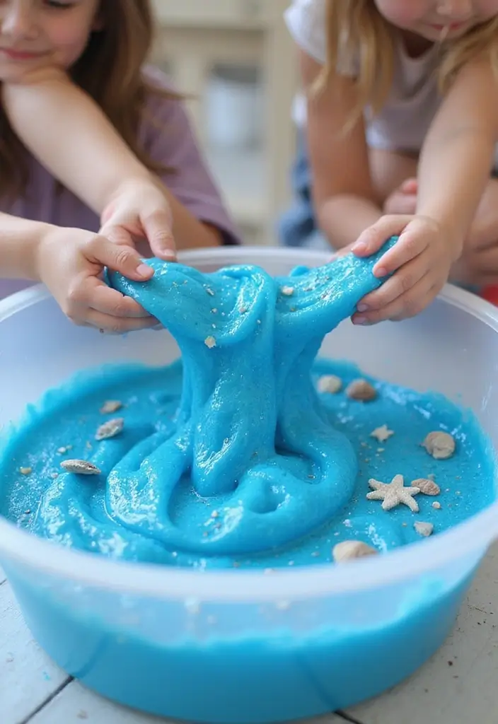 28 DIY Slime for Kids Recipes That Are Gooey, Fun, and Colorful - 12. Ocean Slime