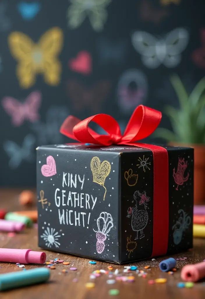 28 Mini Paper Gift Box DIY Ideas for Handmade Surprises - 10. Chalkboard Chic