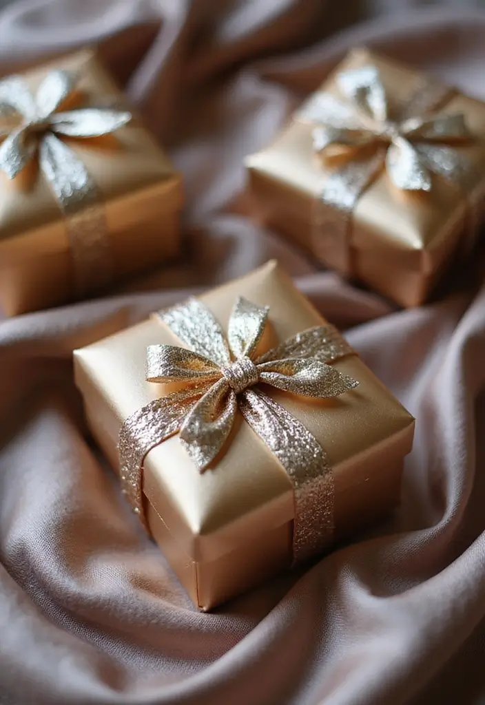 28 Mini Paper Gift Box DIY Ideas for Handmade Surprises - 14. Metallic Foil Accents