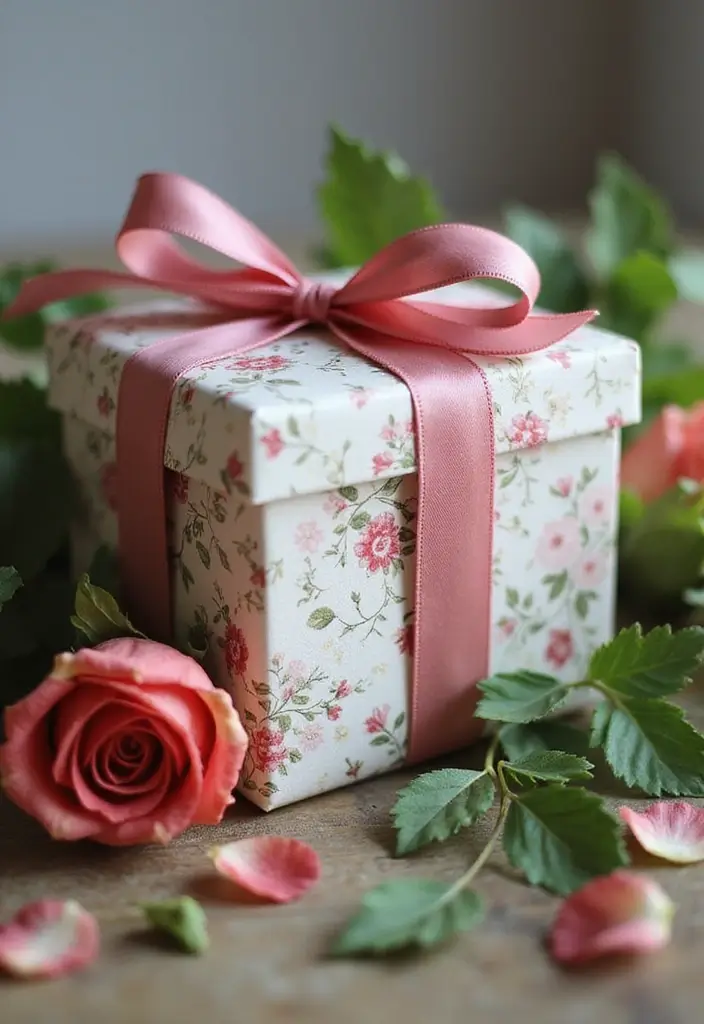 28 Mini Paper Gift Box DIY Ideas for Handmade Surprises - 9. Floral Fantasy