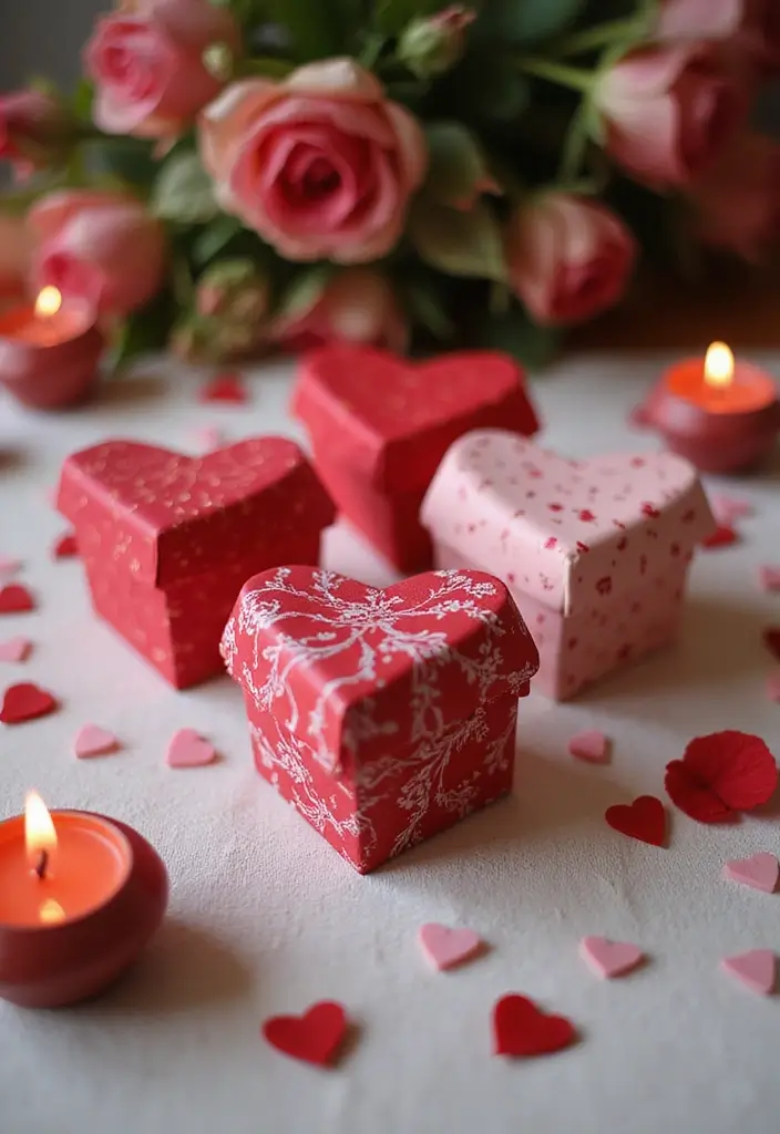 28 Paper Box DIY Crafts That Make Perfect Little Gifts - 12. Foldable Heart Boxes