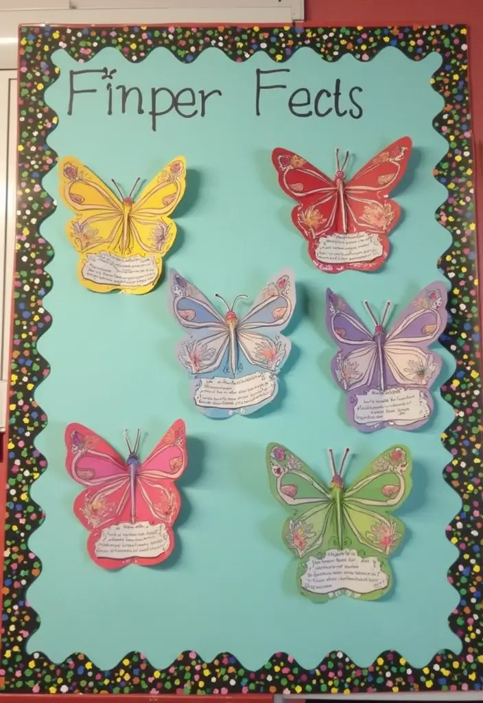 28 Paper Butterflies DIY Designs That Add Whimsy to Walls - 18. Educational Butterfly Displays