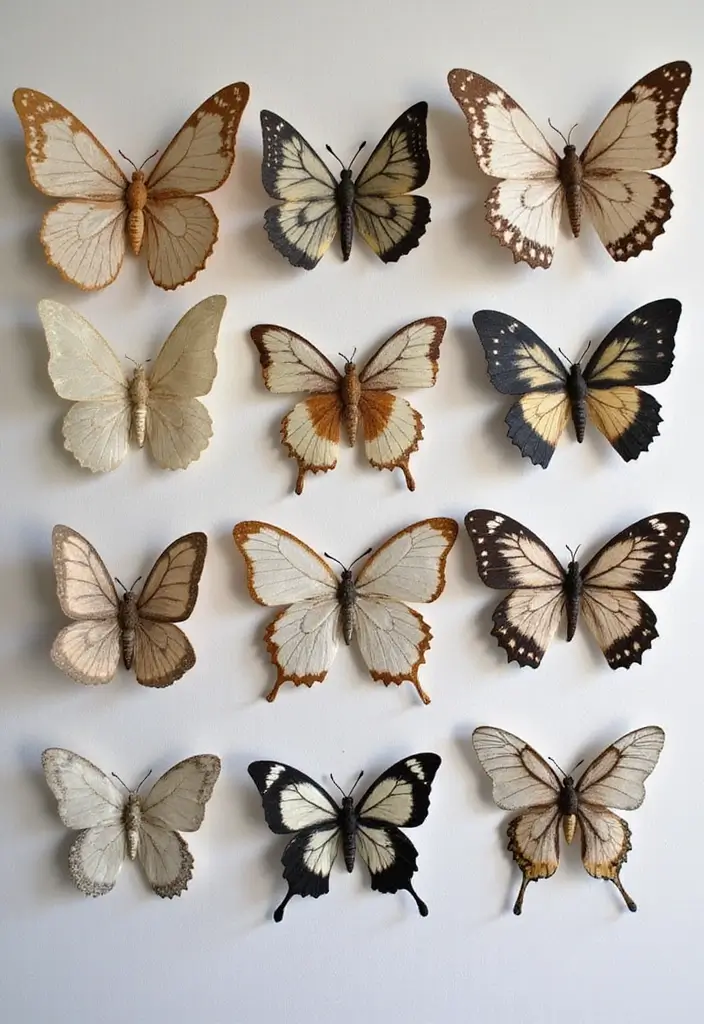 28 Paper Butterflies DIY Designs That Add Whimsy to Walls - 7. Mixed Media Butterflies