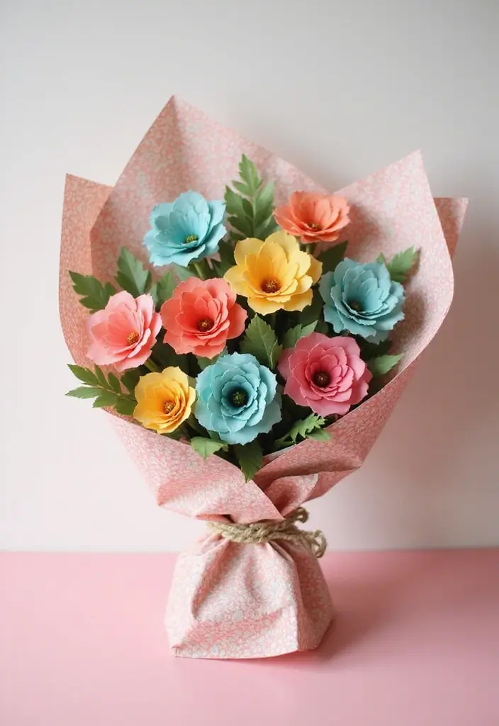 28 Paper Flower Making DIY Ideas for Lovely Home Décor - 17. Paper Flower Bouquets