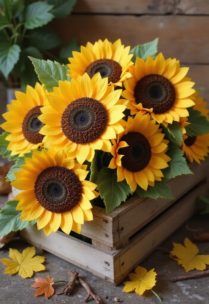 28 Paper Flower Making DIY Ideas for Lovely Home Décor - 5. Rustic Paper Sunflowers