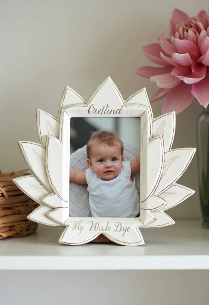 28 Paper Lotus Flower DIY Projects That Radiate Serenity - 22. Lotus Flower Photo Frame